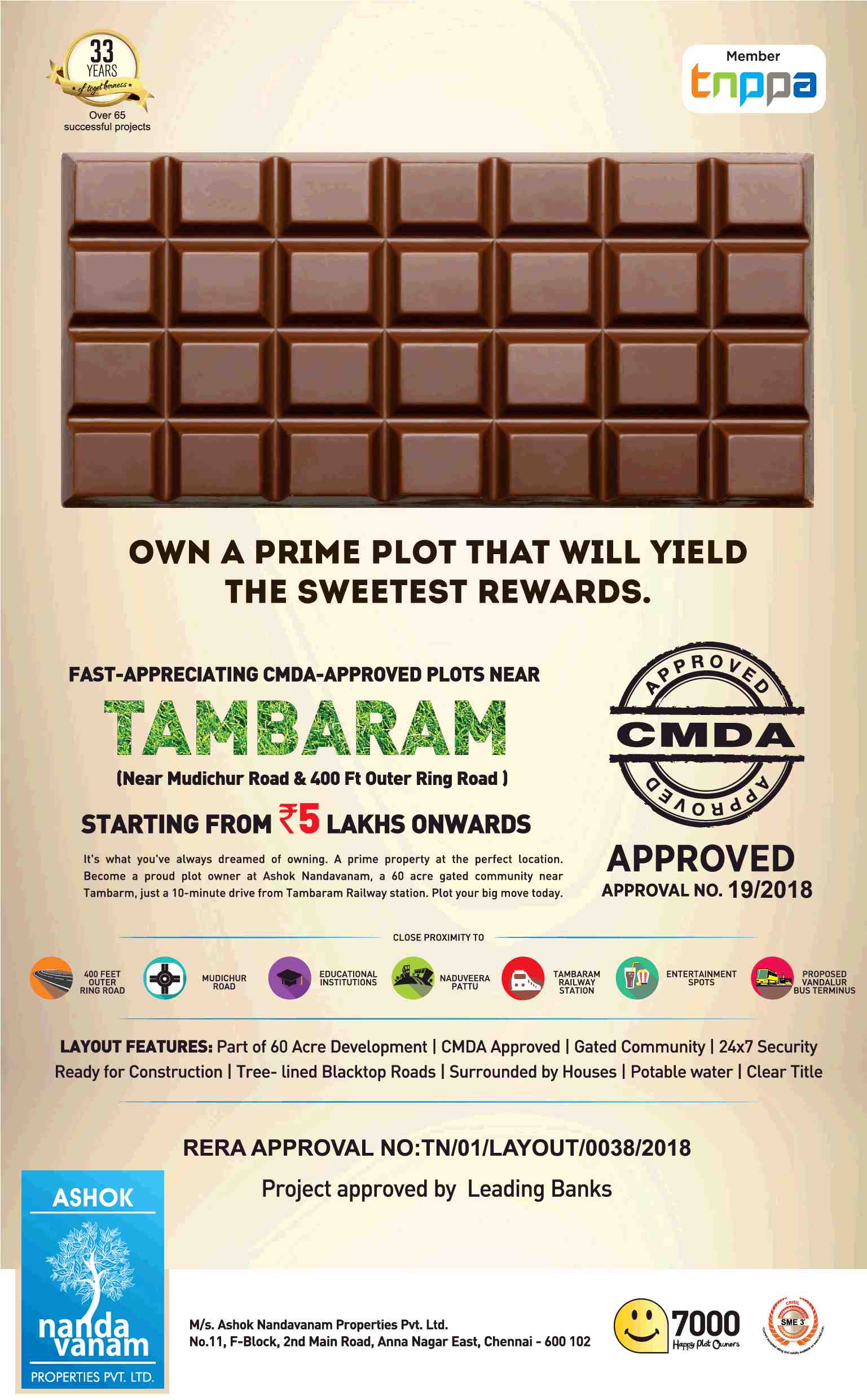 Own a prime plot that will yield the sweetest rewards at Ashok Nandavanam Limited Edition in Chennai